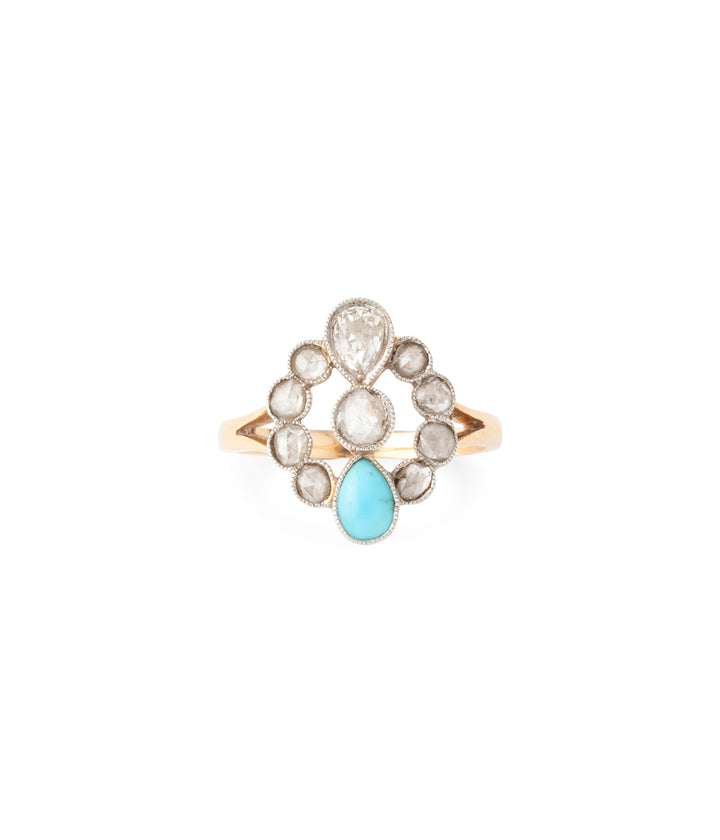 Bague-vintage-diamants-turquoise-Laou
