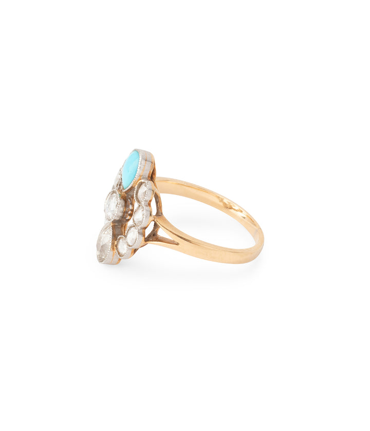 Bague-vintage-diamants-turquoise-or-Laou