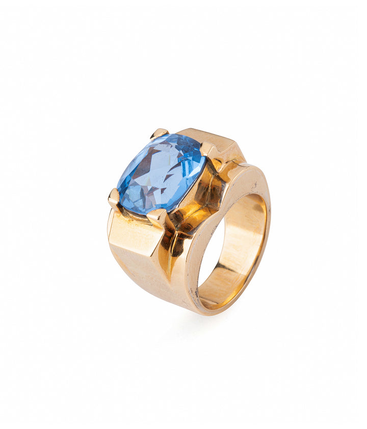 Bague-vintage-or-18-carats-spinelle-Deva-Caillou-Paris