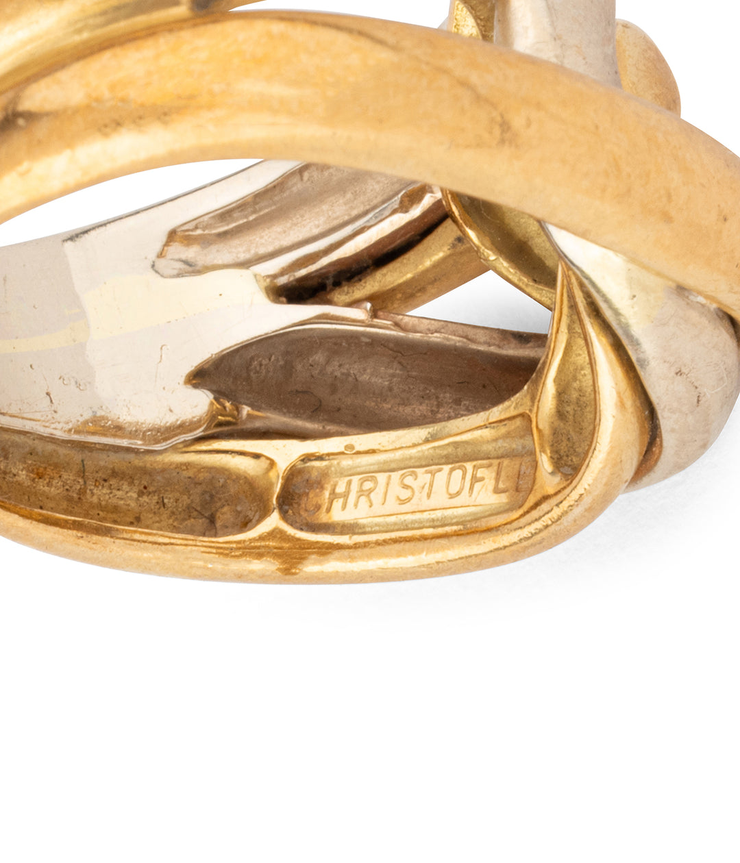 Bague-vintage-or-18k-Christofle-signature-Caillou-Paris