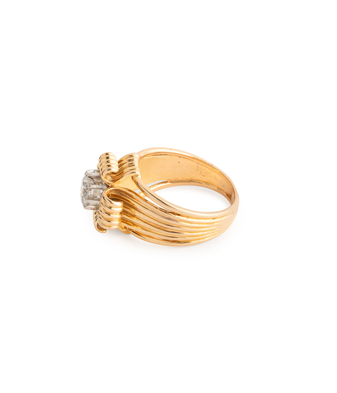 Bague-vintage-or-rose-diamant-Apala-Caillou-Paris
