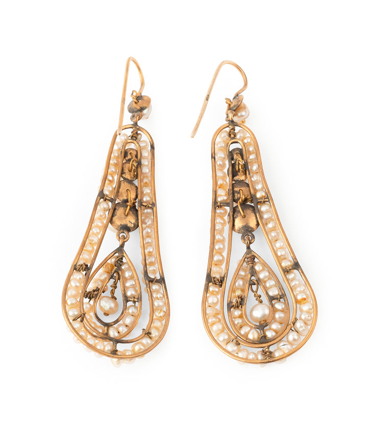 Boucles-oreilles-anciennes-or-perles-travail-italien-Lew