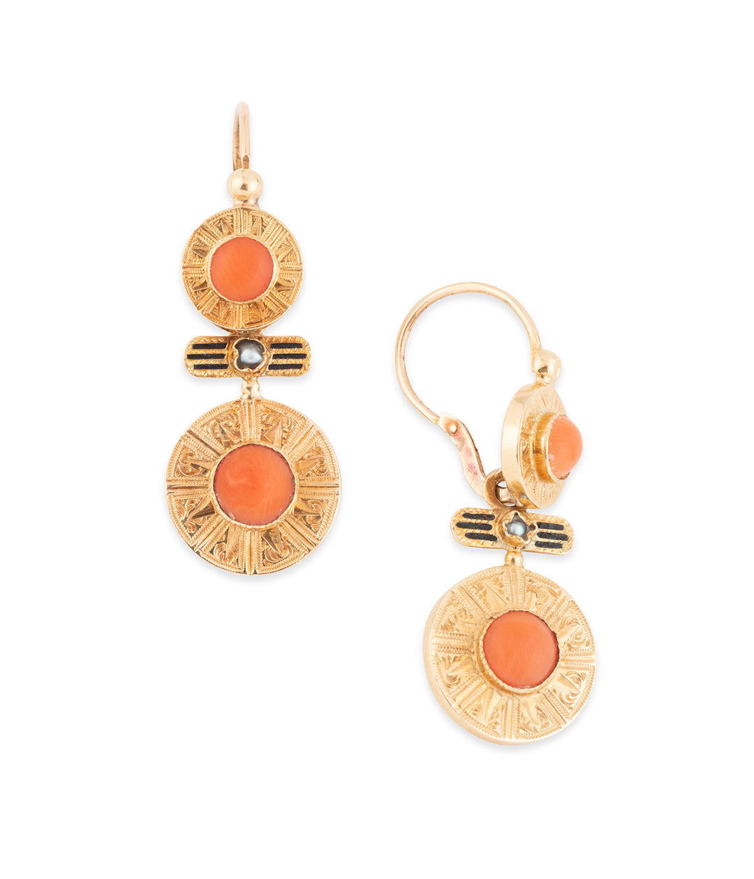 Boucles-oreilles-vintage-corail-Pattie
