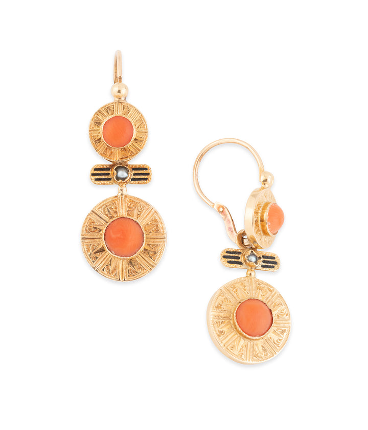 Boucles-oreilles-vintage-corail-Pattie