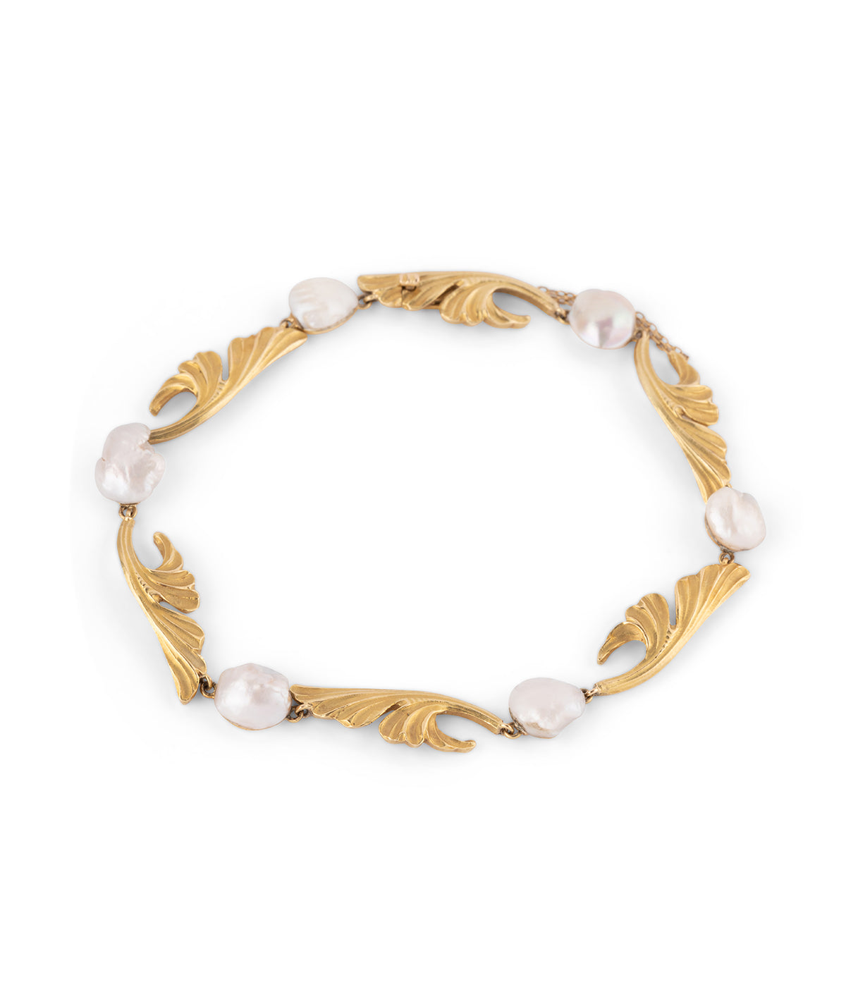 Bracelet Art nouveau or et perles "Myrelle" - Caillou Paris