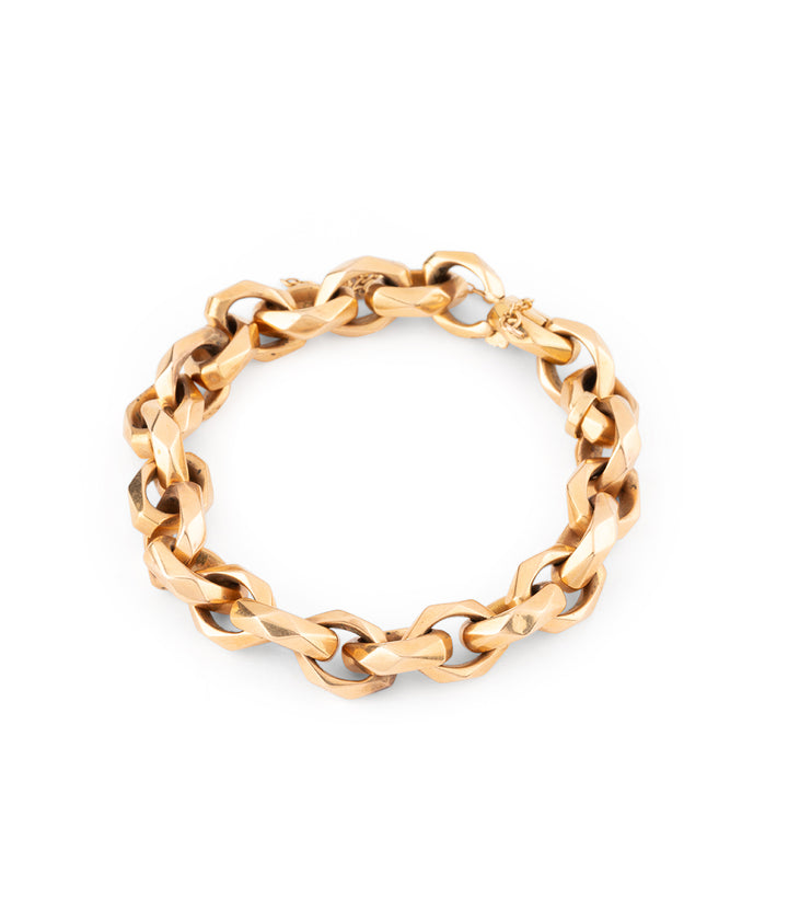 Bracelet ancien mailles géométriques en or "Priya" - Caillou Paris