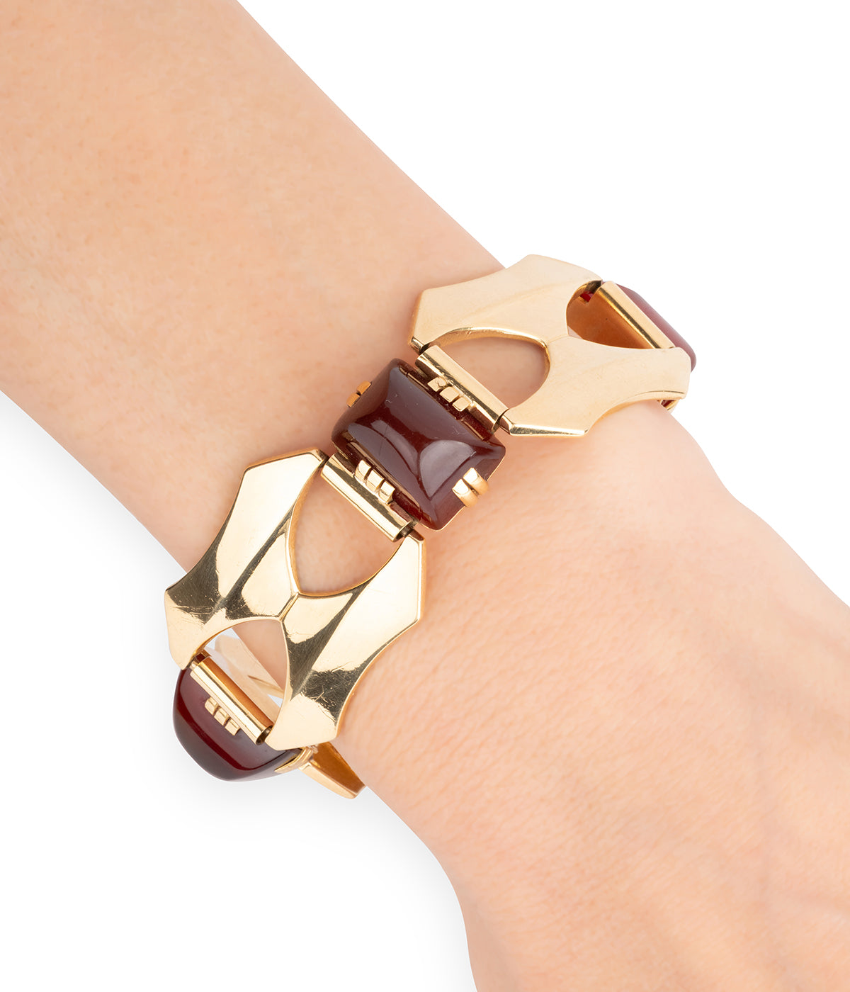 Bracelet-ancien-or-cornaline-Hagia-Caillou-Paris