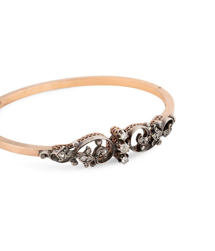 Bracelet Napoléon III en or et diamants "Naehu"