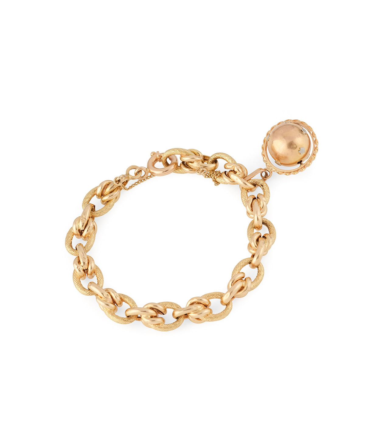 Bracelet-gourmette-ancien-breloque-globe-Jacintha-Caillou-Paris