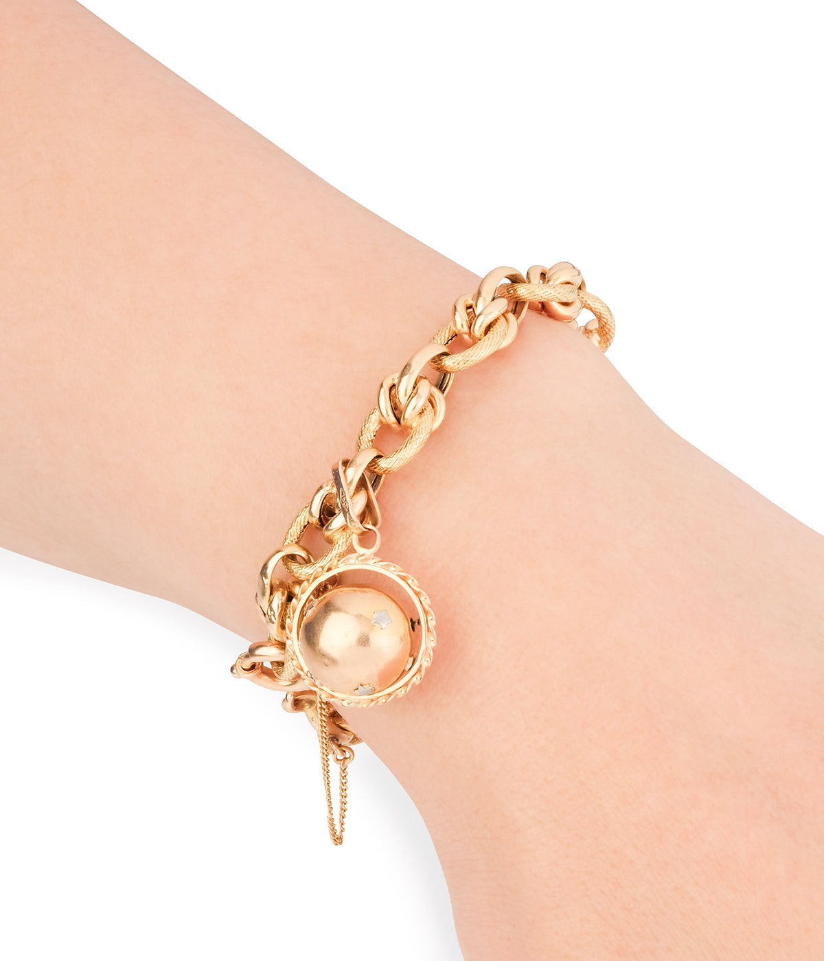 Bracelet-gourmette-ancien-or-Jacintha-Caillou-Paris