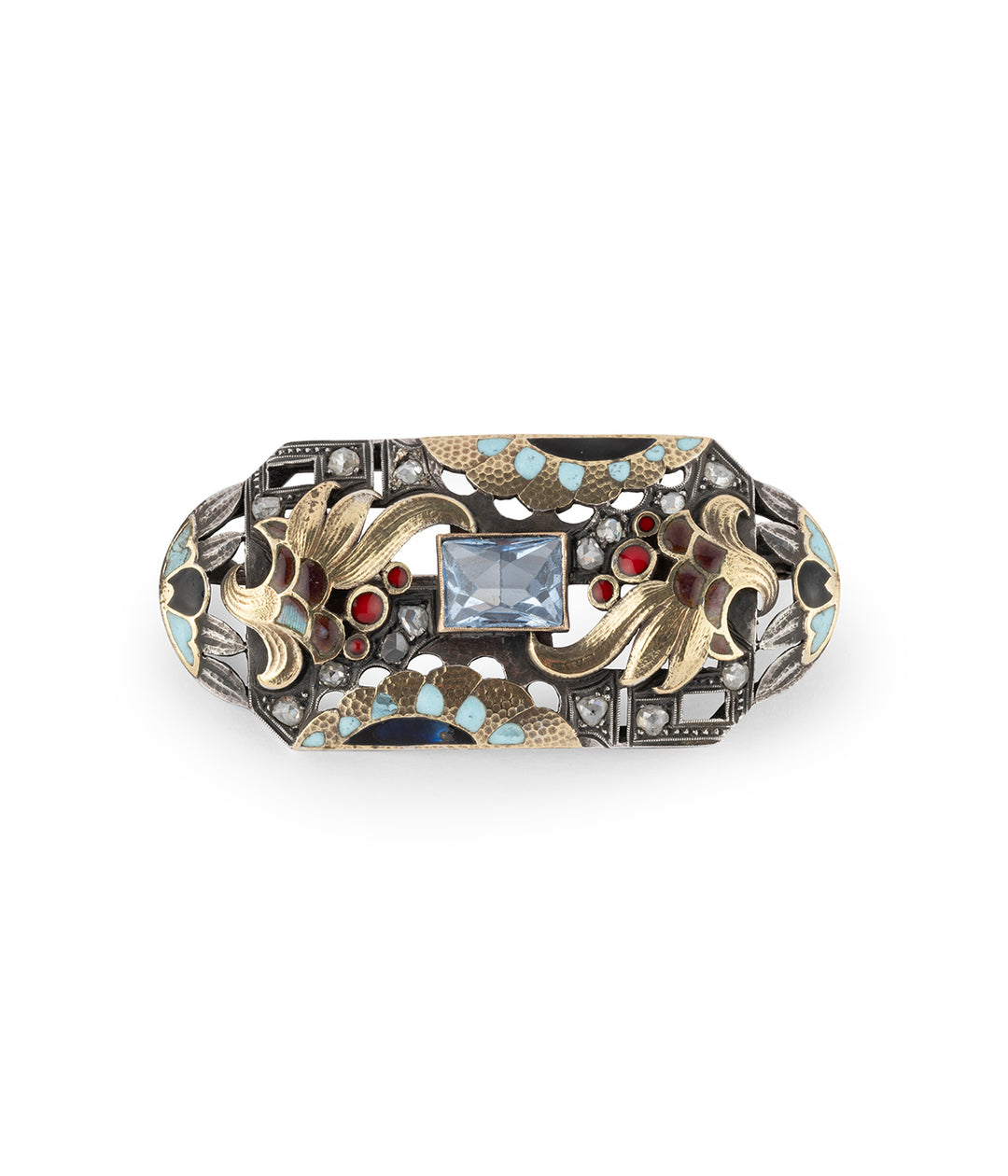 Broche-Art-deco-argent-topaze-Blanca-Caillou-Paris