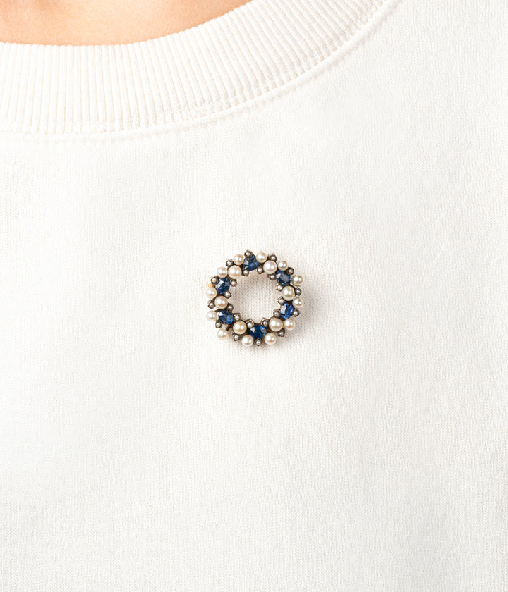 Broche-ancienne-saphirs-perles-Joska