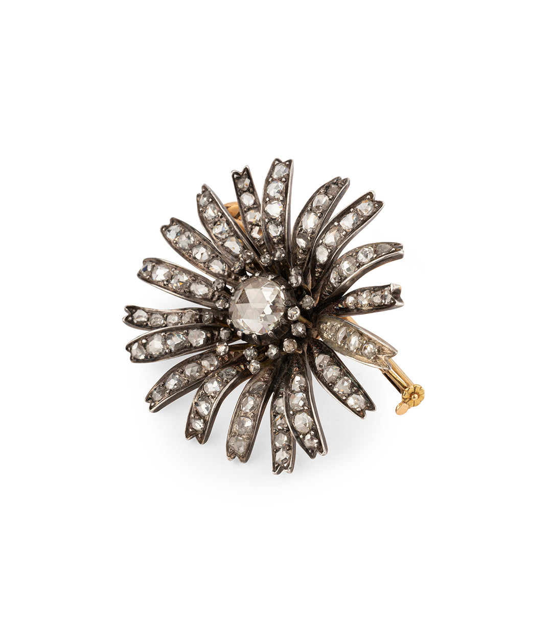 Broche-fleur-diamants-taille-rose-fin-19eme-siecle-Conny-Caillou-Paris
