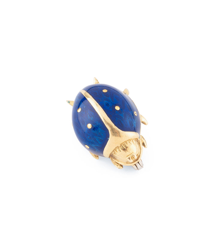 Broche vintage coccinelle or "Anani" - Caillou-Paris