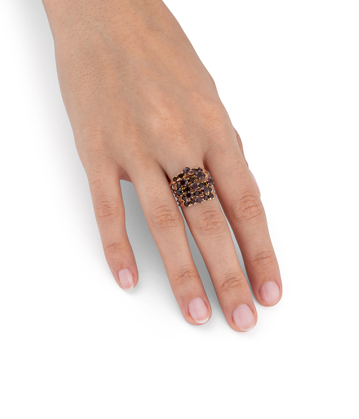 Bague de harem vintage en grenat Aanor porter - Caillou Paris
