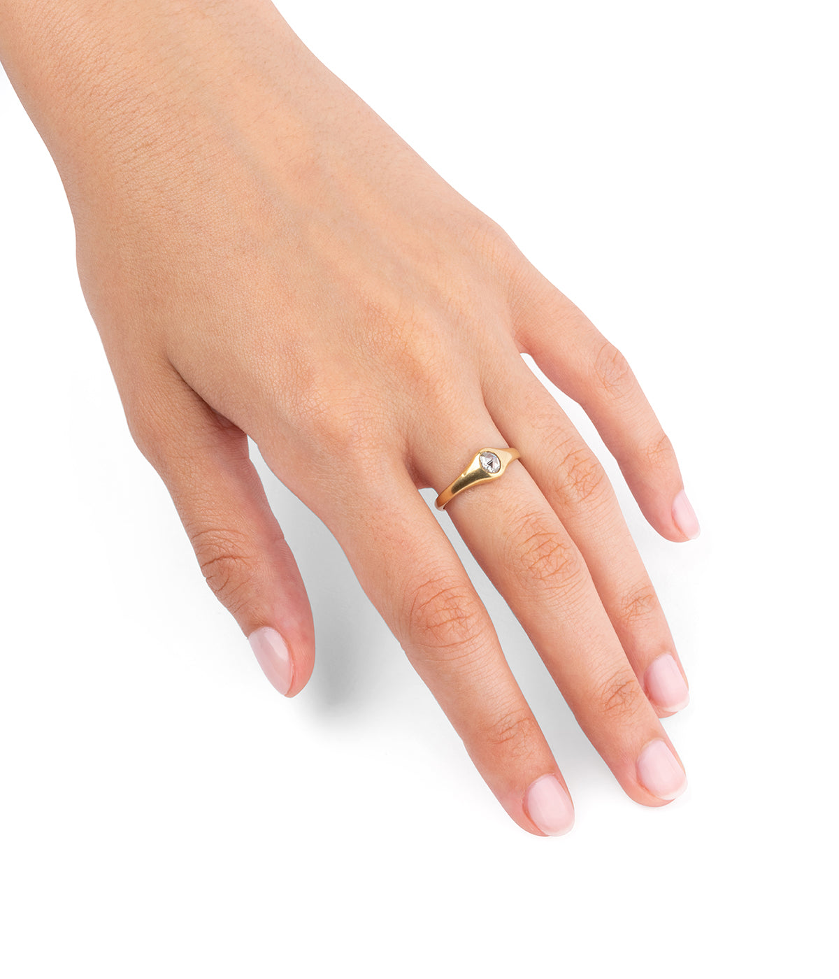 Caillou Paris - Bague ancienne diamant "Konni" porter