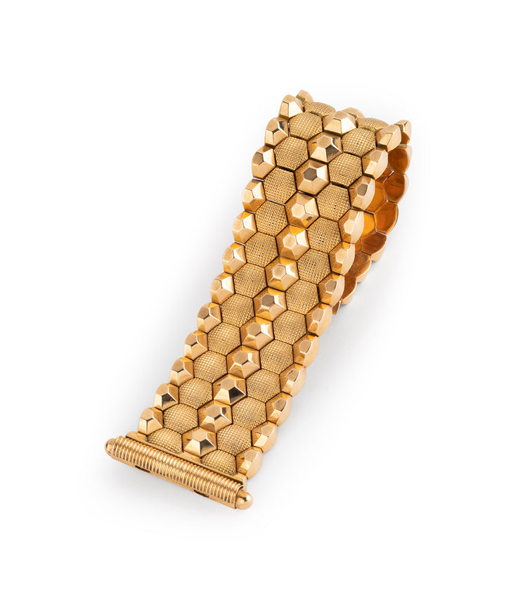 Caillou Paris - Bracelet ancien Liese en or vue plié