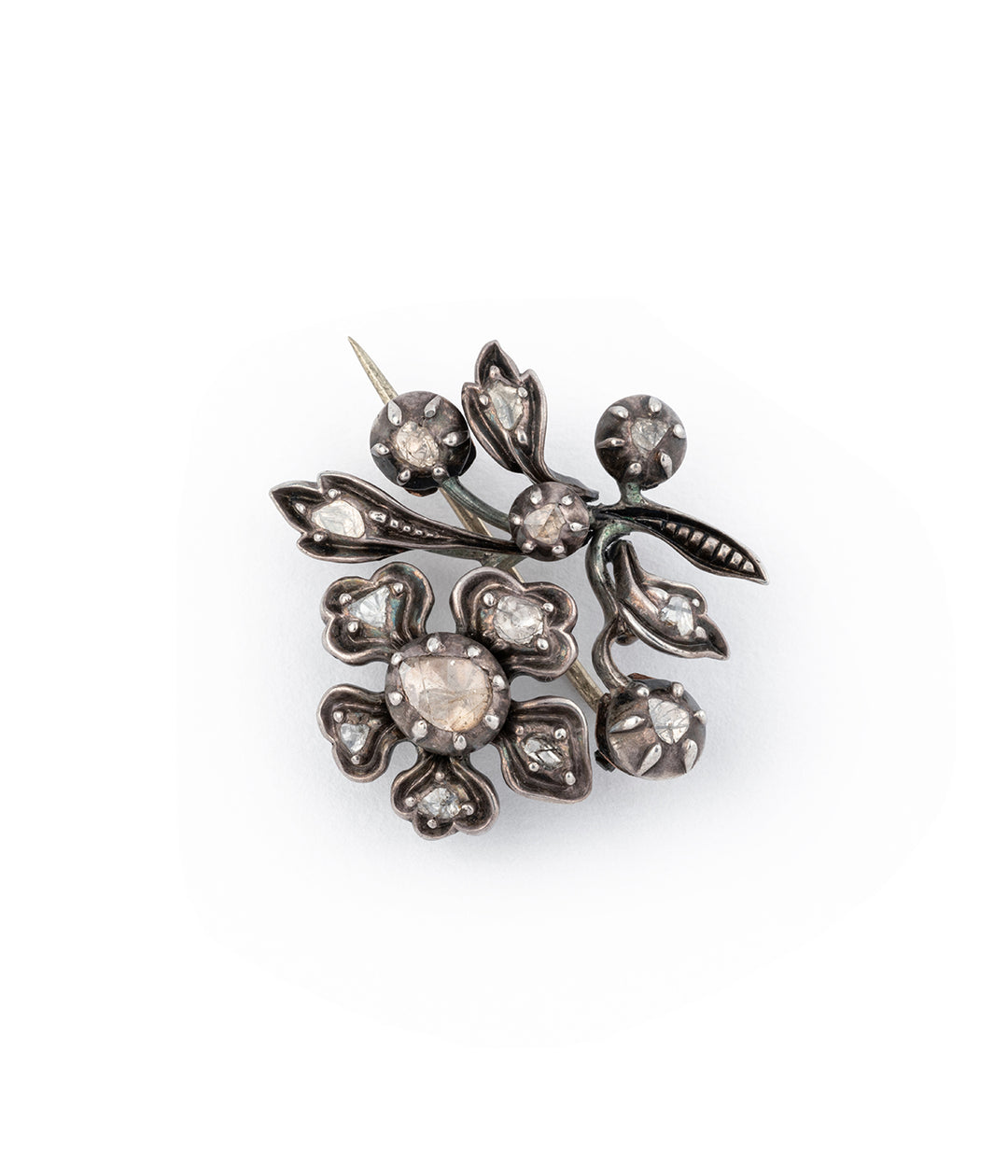 BROCHE ancienne en LUCITE GRAVEE A L'ENVERS , FLEURIE : 4 FLEURS DE BROCHE ancienne en LUCITE GRAVEE A L'ENVERS , FLEURIE : 4 FLEURS DE