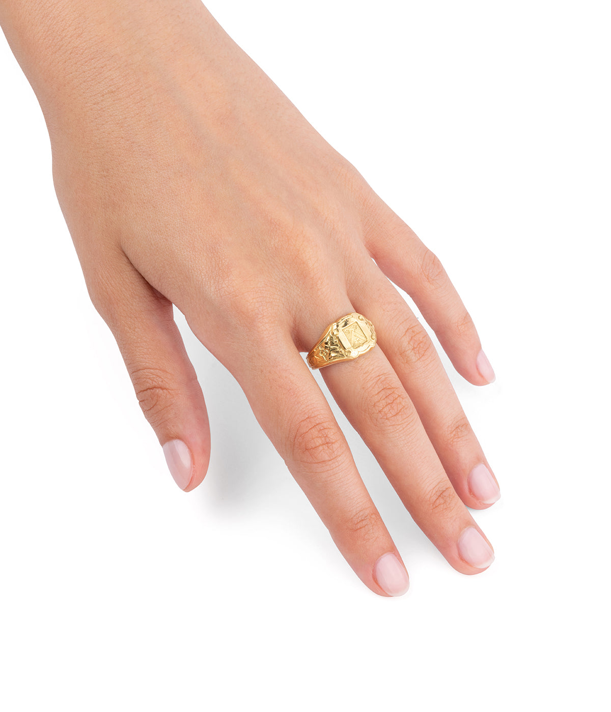 Chevalière ancienne or "Davan" porter