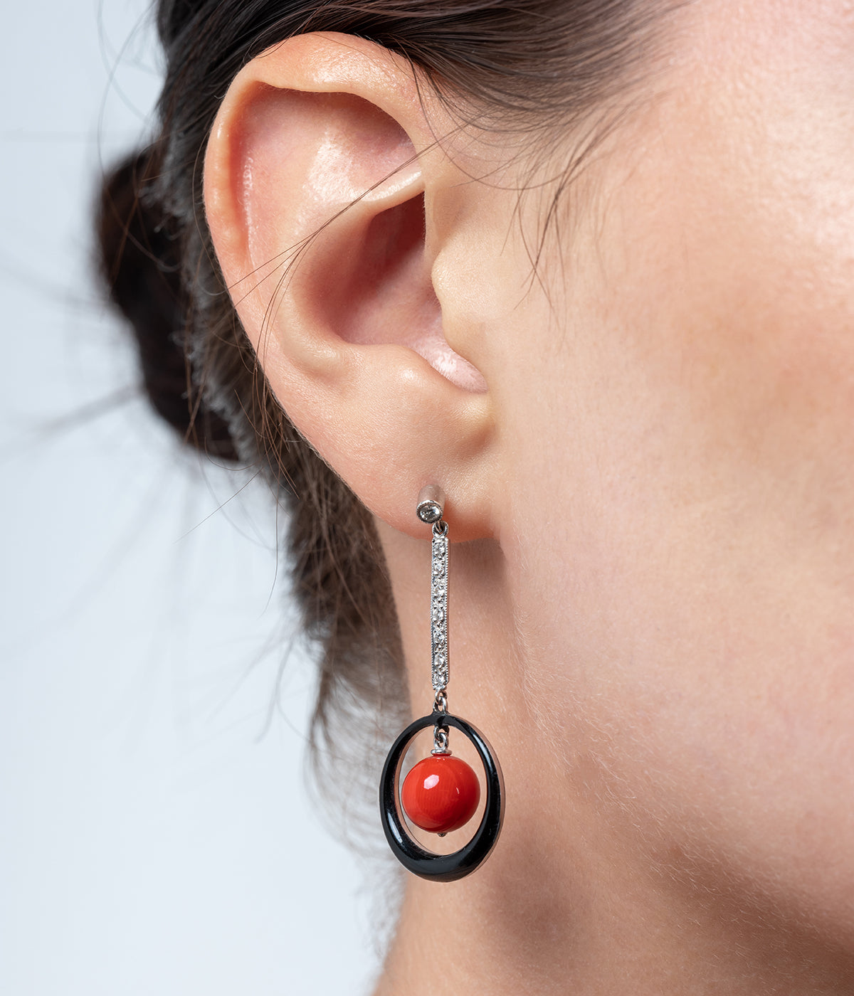 Pendants d'oreilles Art déco Falih porter - Caillou Paris