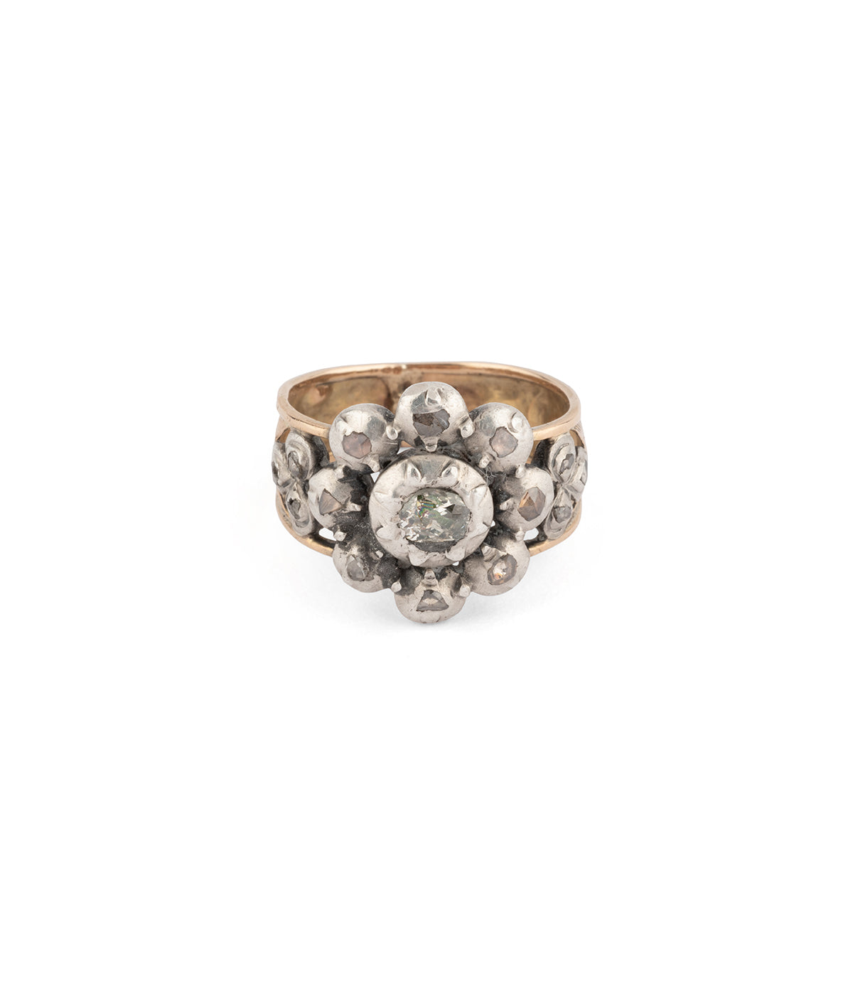 Bague ancienne en diamant Cleary face - Caillou Paris 