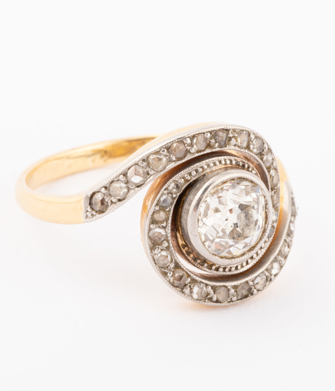 antique gold and diamond engagement ring Gezan - Caillou Paris