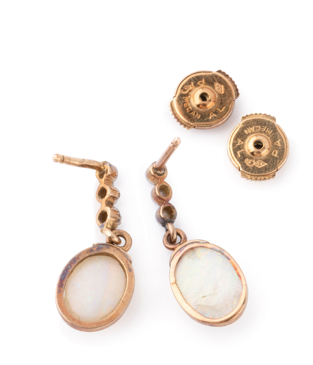 Boucles d'oreilles anciennes opales Oalia - Caillou Paris