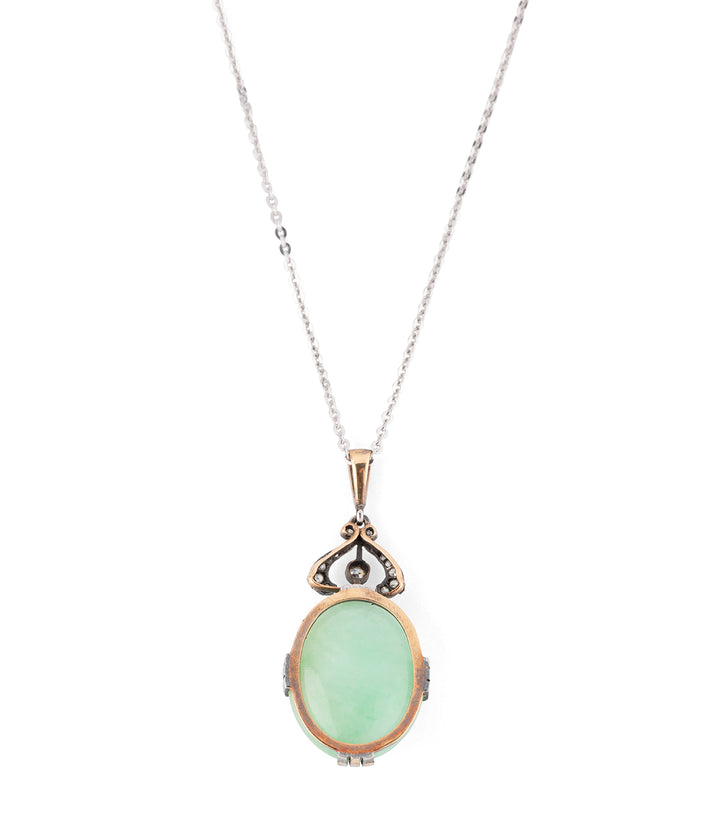 Collier Belle époque jade et diamants "Pela" - Caillou Paris