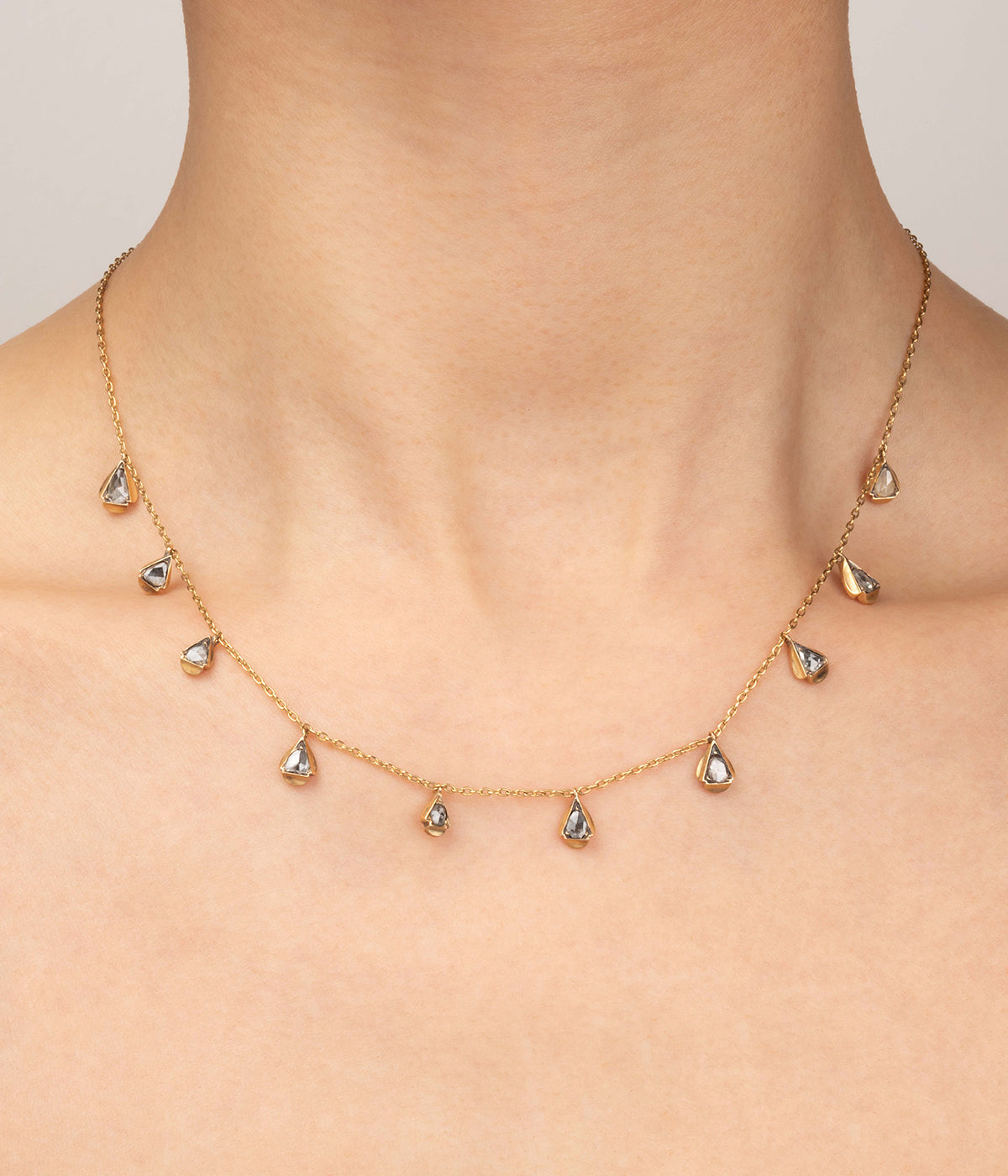 Collier ancien en diamants taille rose "Yuri" - Caillou Paris