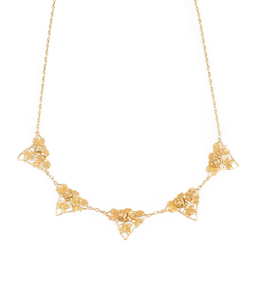 Collier-ancien-fleurs-or-18k-Stepka-Caillou-Paris