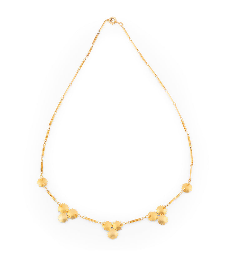 Collier ancien fleurs en or "Fadia" - Caillou Paris