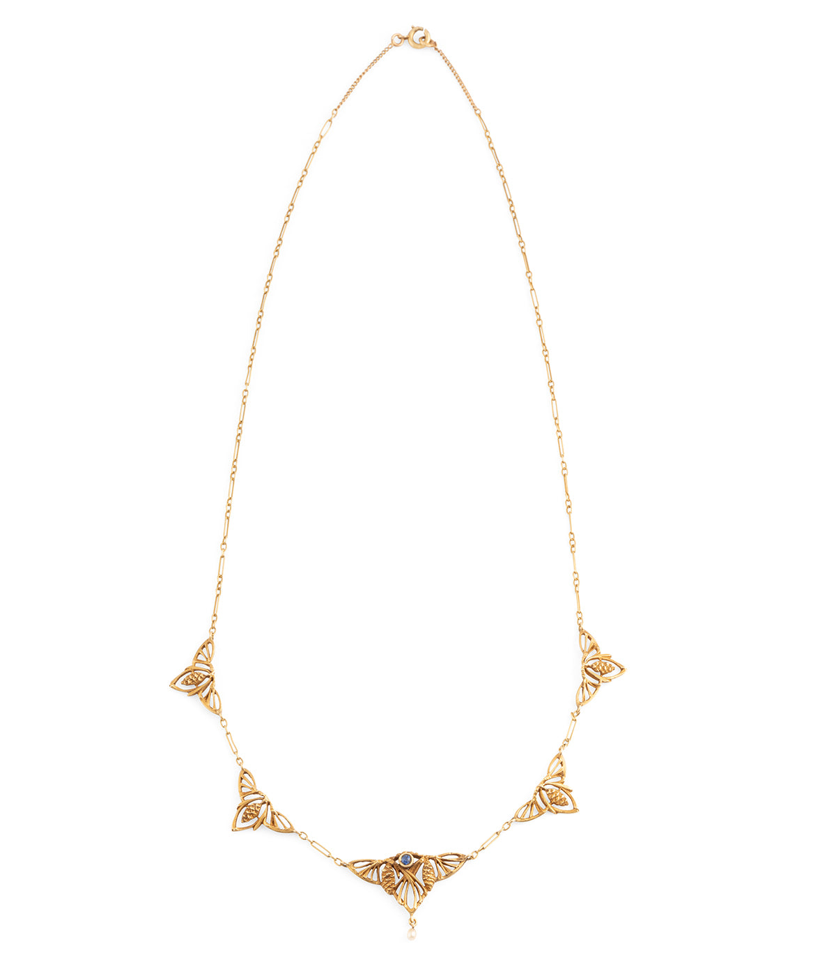 Collier-ancien-pomme-de-pin-or-Abha-Caillou-Paris