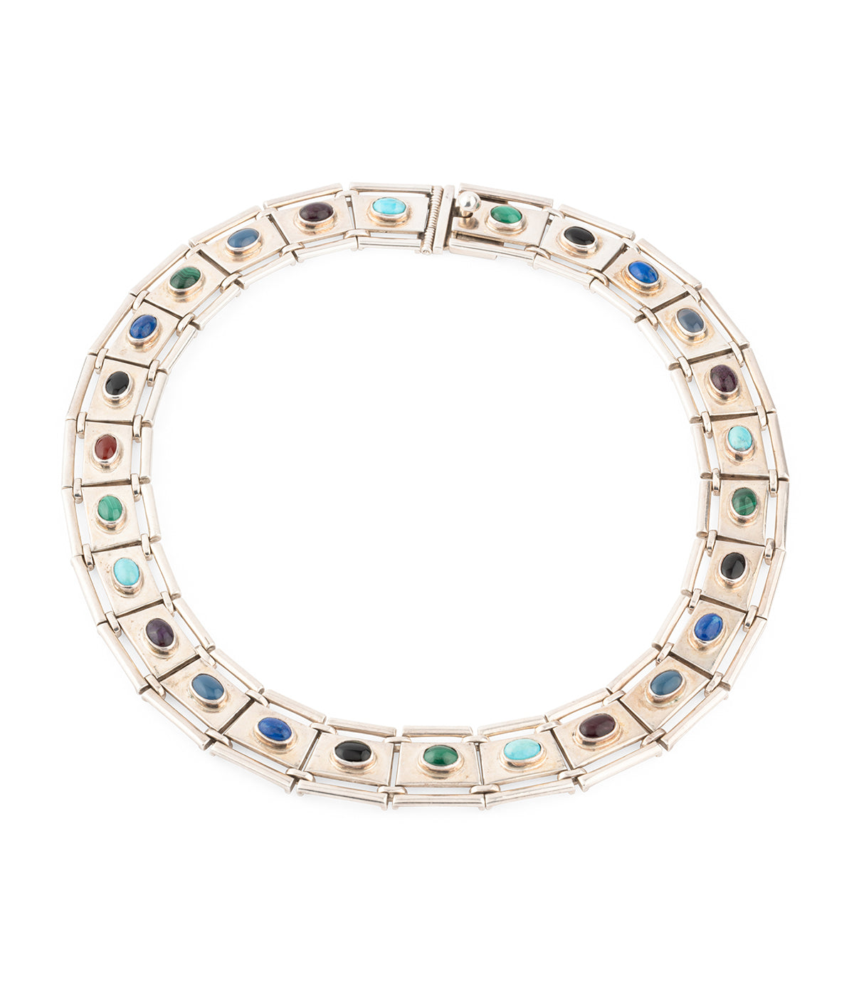 Collier-vintage-argent-origine-mexicaine-Sahak-Caillou-Paris