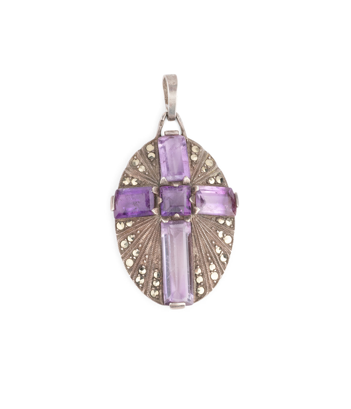 Croix-ancienne-argent-amethystes-Jenn-Caillou-Paris