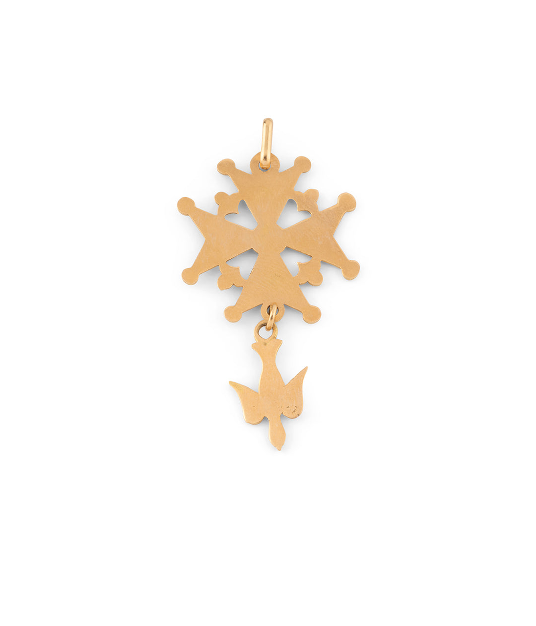 Croix médaille huguenote protestant en or "Kadou" - Caillou Paris