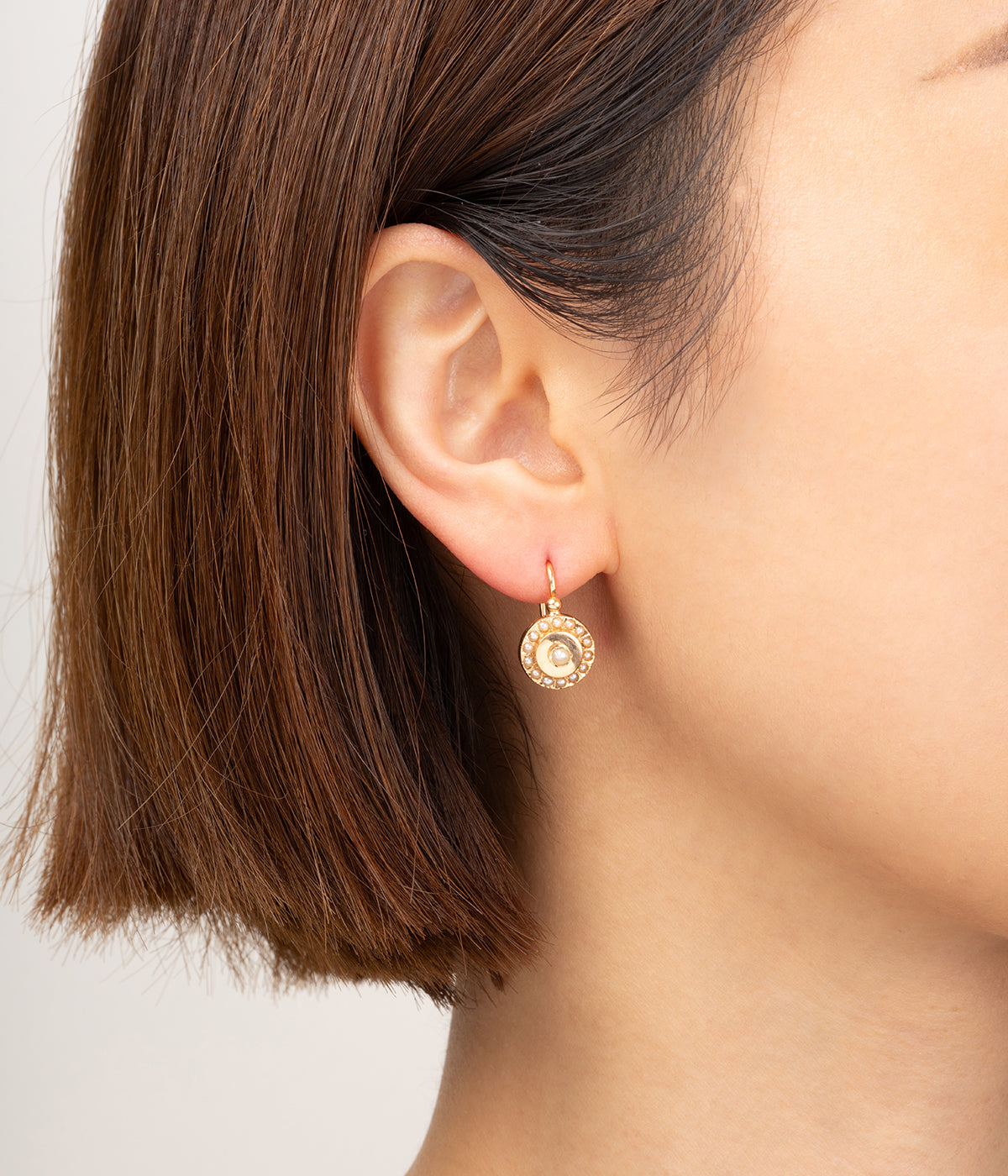 Dormeuses anciennes en or et perles "Lamri" - Caillou Paris