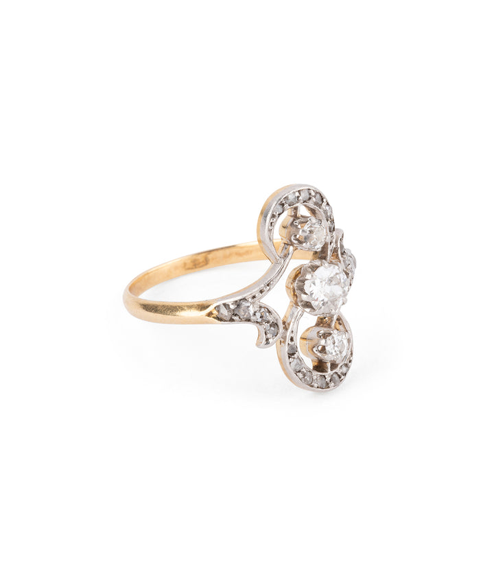 Edwardian engagement ring diamonds "Ailis" - Caillou Paris
