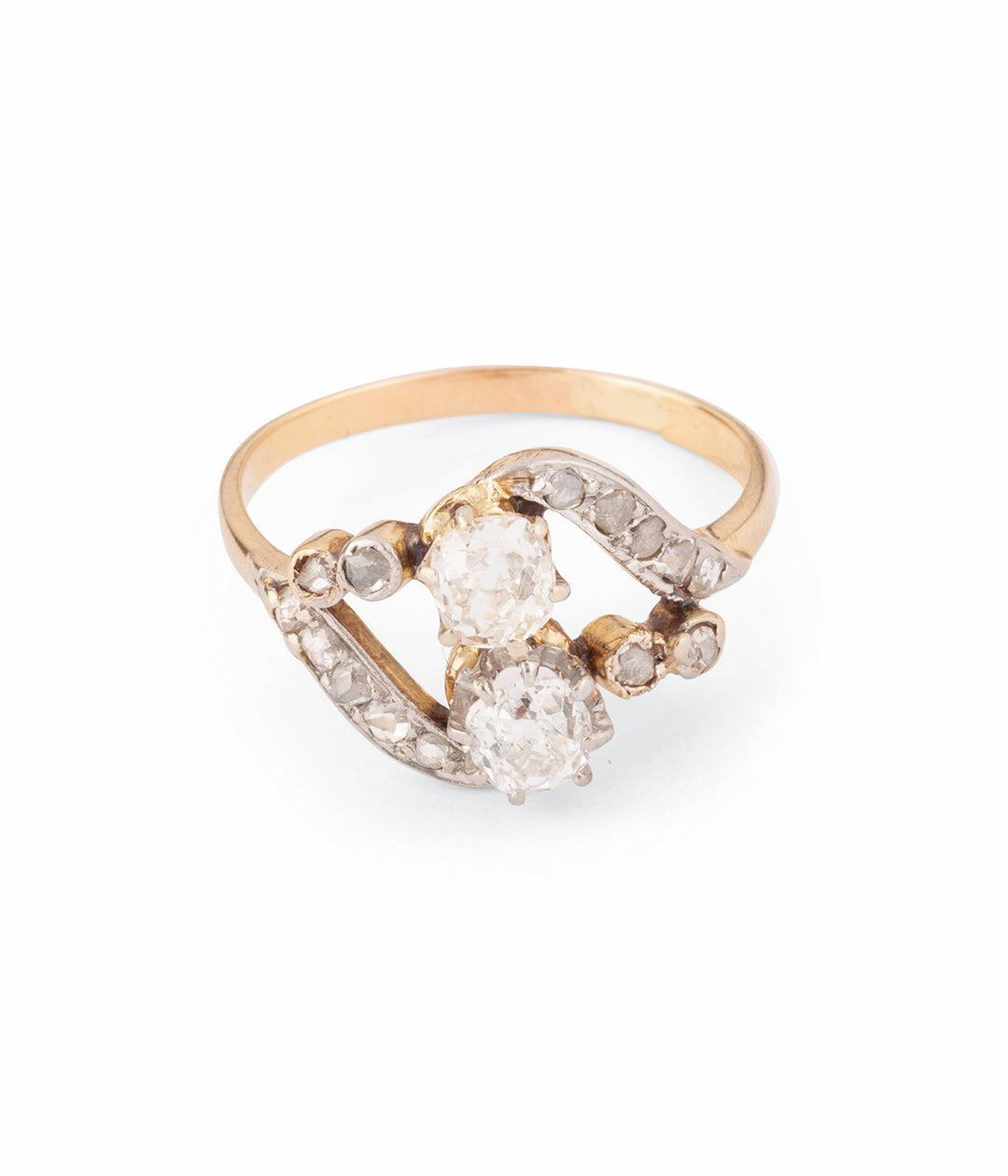 Edwardian engagement ring gold diamonds "Sabino" - Caillou Paris