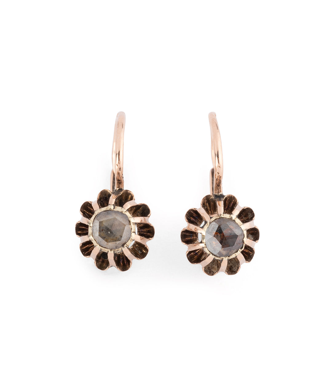 Edwardian french earrings diamond "Hajo" - Caillou Paris
