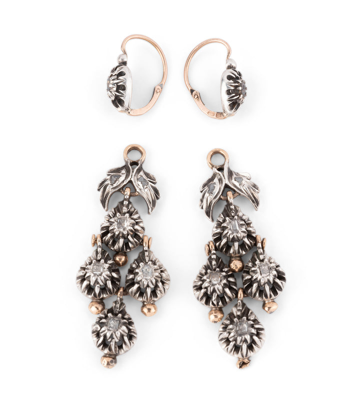 Edwardian french earrings diamond "Loletta" - Caillou Paris