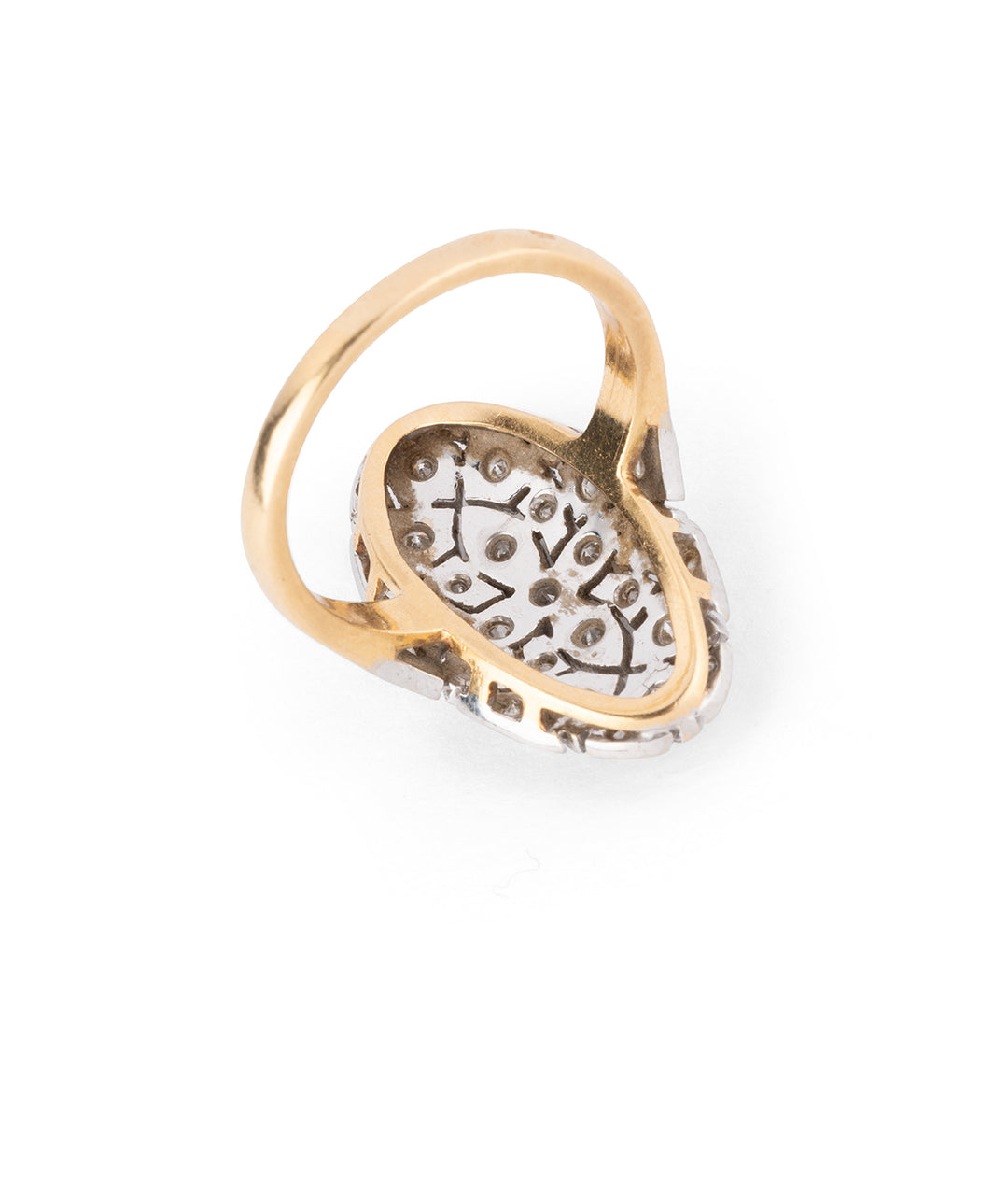 Edwardian navette ring diamonds "Layla" - Caillou Paris