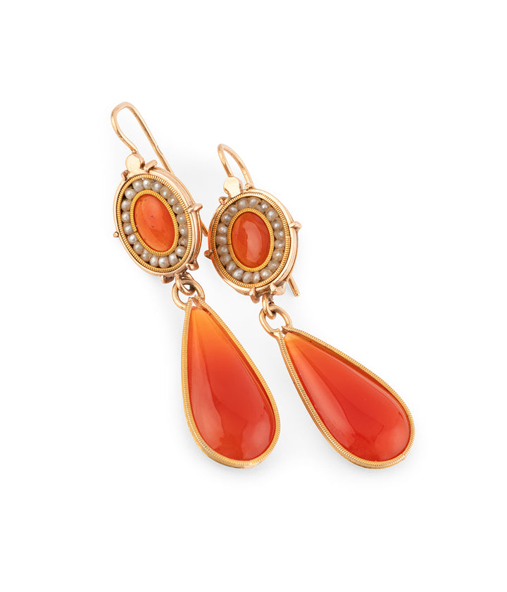 Georgian-earrings-pearls-carnelian-Gengou-Caillou-Paris