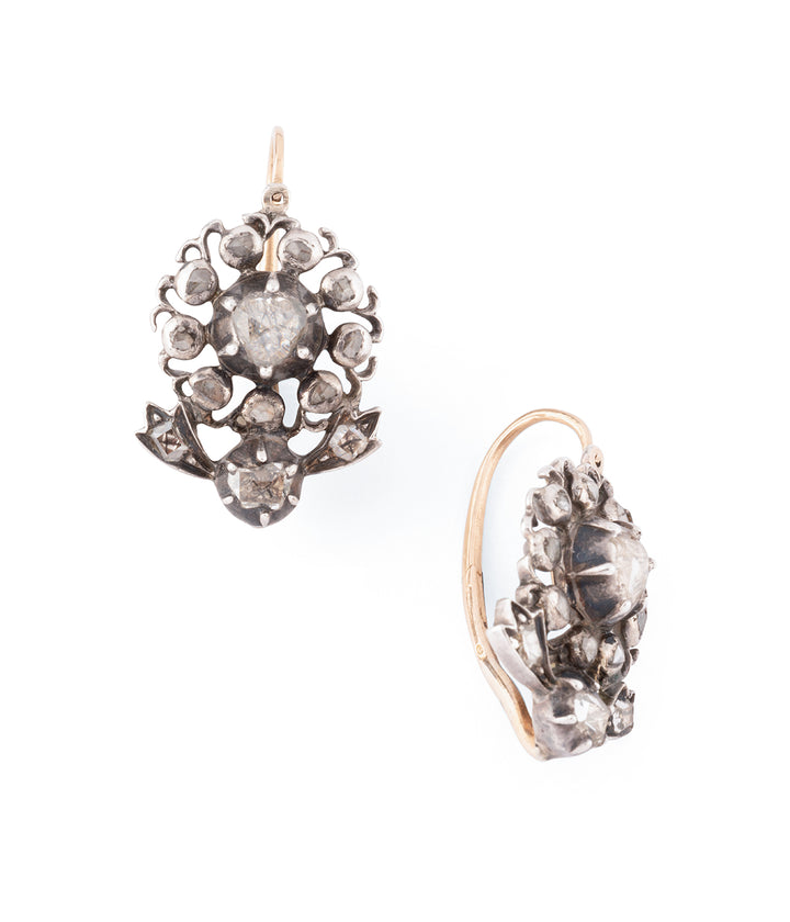 Georgian earrings rosecut diamonds "Patxika" - Caillou Paris