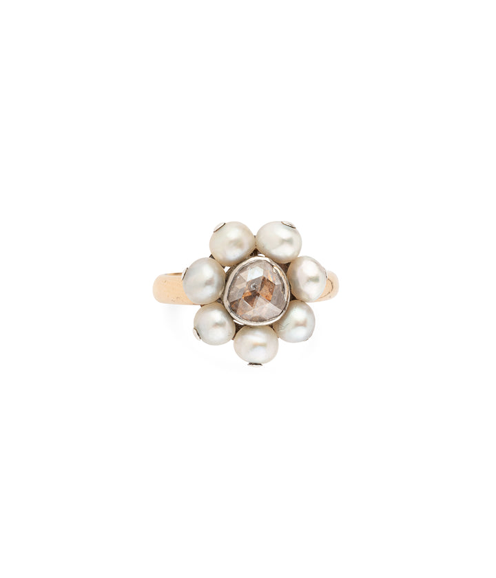 Georgian-gold-ring-diamond-pearls-Offy-Caillou-Paris