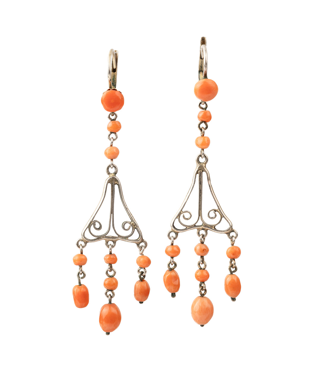 Longues-boucles-oreilles-vintage-argent-corail-Pip
