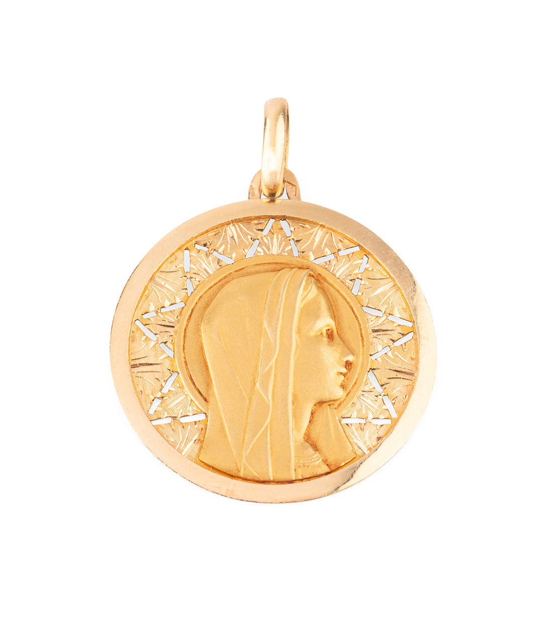Medaille-religieuse-Art-nouveau-or-Idelle-Caillou-Paris