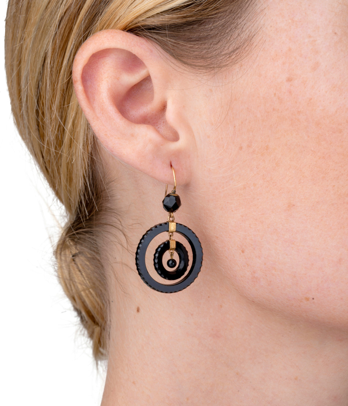 Pendants d'oreilles anciens or "Melaine" porter - Caillou Paris 