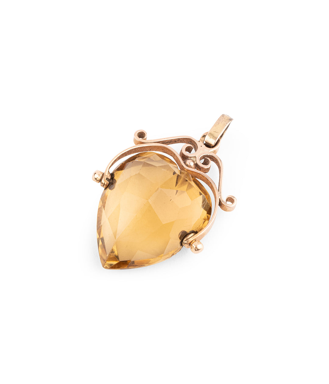 Pendentif-antique-citrine-coeur-Meder-Caillou-Paris