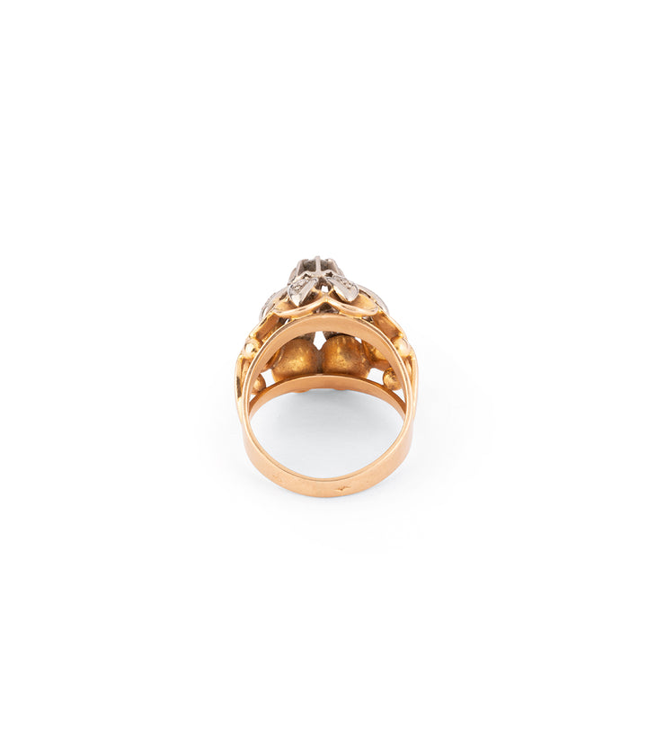 Retro flower diamond ring "Sabin" - Caillou Paris