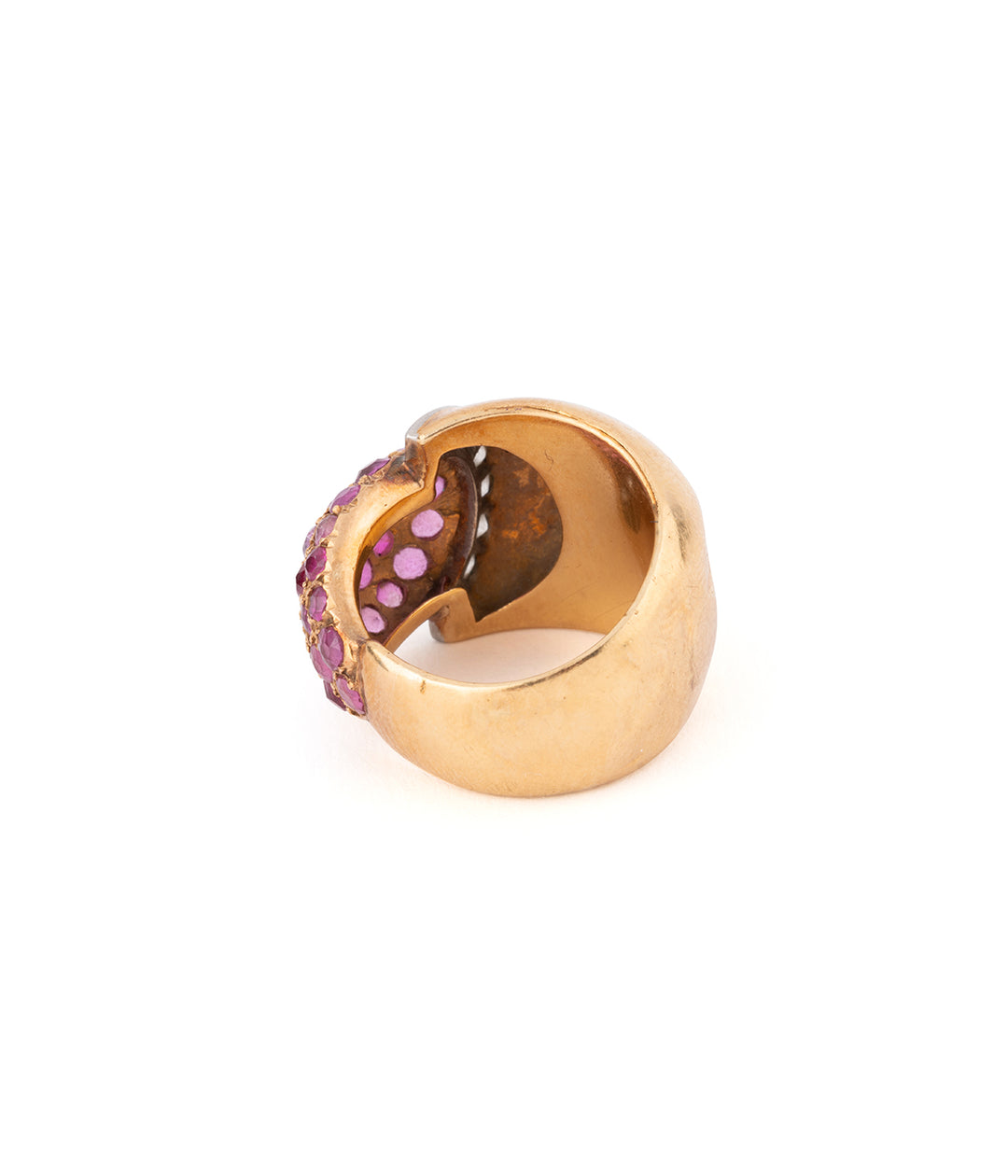Retro gold pink sapphires ring "Jayda" - Caillou Paris